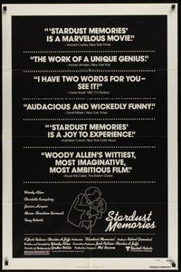 7d815 STARDUST MEMORIES reviews 1sh '80 directed by Woody Allen, cool star constellation art!