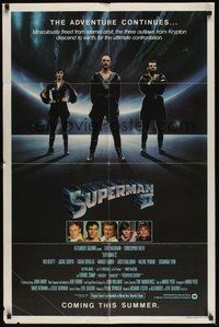 7d832 SUPERMAN II teaser 1sh '81 Christopher Reeve, Terence Stamp, Gene Hackman!
