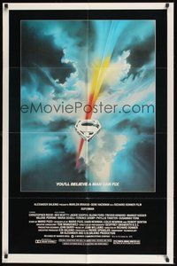 7d831 SUPERMAN 1sh '78 comic book hero Christopher Reeve, Gene Hackman