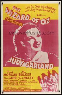 7d978 WIZARD OF OZ 1sh R55 Victor Fleming, Judy Garland all-time classic!