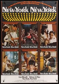 7e047 NEW YORK NEW YORK German 33x47 '77 Martin Scorsese, Robert De Niro, Liza Minnelli sings!