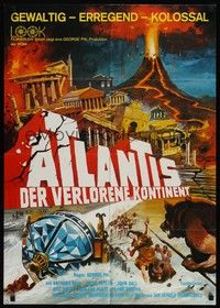 7e076 ATLANTIS THE LOST CONTINENT German R70s George Pal underwater sci-fi, cool fantasy art!