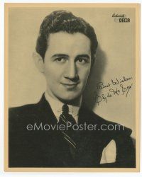 7f011 CLYDE MCCOY 8x10 Decca Records still '40s head & shoulders portrait wearing suit & tie!