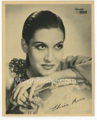 7f016 ELVIRA RIOS 8x10 Decca Records still '40s head & shoulders portrait of the Mexican singer!