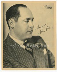 7f021 HARRY HORLICK 8x10 Decca Records still '40s portrait of the band leader in suit & tie!