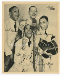 7f023 INK SPOTS 8x10 Decca Records still '40s the original four members performing at microphone!