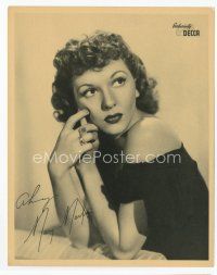 7f028 MARY MARTIN 8x10 Decca Records still '40s seated portrait with off-the-shoulder blouse!