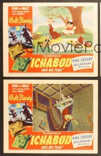 7g649 ADVENTURES OF ICHABOD & MISTER TOAD 3 LCs '49 BING and WALT wake up Sleepy Hollow with a BANG