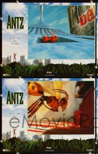 7g036 ANTZ 8 int'l LCs '98 Woody Allen, computer animated insects, every ant has his day!