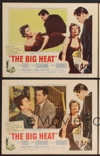 7g052 BIG HEAT 8 LCs '53 Glenn Ford & sexy Gloria Grahame, Fritz Lang noir!