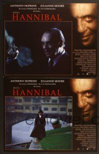 7g002 HANNIBAL 12 int'l LCs '00 creepy Anthony Hopkins as Dr. Lector, Julianne Moore!