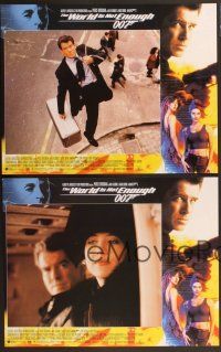 7g005 WORLD IS NOT ENOUGH 12 LCs '99 Pierce Brosnan as James Bond, Denise Richards, Marceau!
