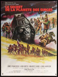 7h382 BENEATH THE PLANET OF THE APES French 1p '70 completely different art by Boris Grinsson!