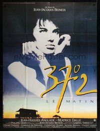 7h383 BETTY BLUE French 1p '86 Jean-Jacques Beineix, close up of pensive Beatrice Dalle in sky!