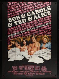 7h391 BOB & CAROL & TED & ALICE French 1p '70 Natalie Wood, Elliott Gould, Dyan Cannon, Robert Culp
