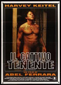 7h071 BAD LIEUTENANT Italian 1p '93 Abel Ferrara, huge close up of nude Harvey Keitel!