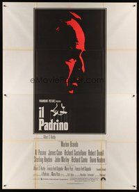 7h033 GODFATHER Italian 2p R70s different art of Marlon Brando, directed by Francis Ford Coppola!