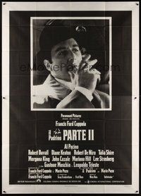 7h034 GODFATHER PART II Italian 2p '75 great different image of Al Pacino, Francis Ford Coppola!