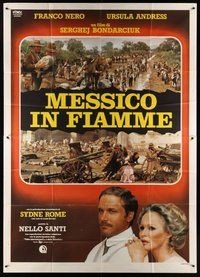 7h046 MEXICO IN FLAMES Italian 2p '83 Sergei Bondarchuk, Franco Nero, sexy Ursula Andress!