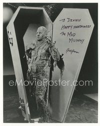 7j202 BOB BURNS signed 8x10 REPRO still '00s great image as the Mad Mummy, Happy Nightmares!