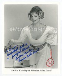 7j208 CINDY FURGATCH signed 8x10 REPRO still '00s as her Leia parody character from Hardware Wars!
