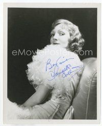 7j209 CLAUDETTE COLBERT signed 8x10 REPRO still '80s seated portrait looking over her shoulder!