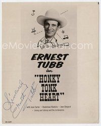 7j151 COUNTRY MUSIC HOLIDAY signed 8x10 still '60 by singer Ernest Tubb, in Honky Tonk Heart!