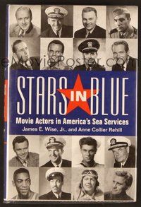 7j026 STARS IN BLUE signed book '97 by Tony Curtis, Gerald Ford, Ernest Borgnine & five more!