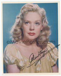 7j198 ALICE FAYE signed color 8x10 REPRO still '90s great head & shoulders portrait of the actress!