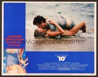 7j043 '10' signed LC #7 '79 by Dudley Moore, who's kissing sexy Bo Derek on the beach!