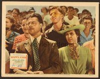 7j057 HAPPY LAND signed LC '43 by Don Ameche, in front of crowd looking concerned!