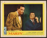 7j062 MARTY signed LC #7 '55 by Ernest Borgnine, who's asking Angie what he wants to do tonight!