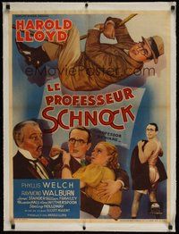 7k127 PROFESSOR BEWARE linen pre-War Belgian '38 comic & romantic images of Harold Lloyd!