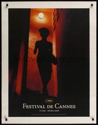 7k094 FESTIVAL DE CANNES linen French 23x32 '06 cool silhouette of sexy woman walking down stairs!