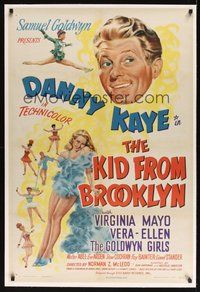 7k257 KID FROM BROOKLYN linen 1sh '46 art of Danny Kaye, sexy Virginia Mayo & Vera-Ellen!