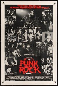 7k303 PUNK ROCK MOVIE linen 1sh '78 Johnny Rotten & Sex Pistols, The Clash, Billy Idol, Sid Vicious