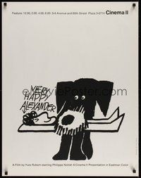 7m083 ALEXANDER limited edition special 26x33 '67 art of Philippe Noiret & his dog by Saul Bass!