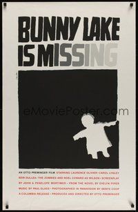 7m081 BUNNY LAKE IS MISSING limited edition special 25x39 '65 different art by Saul Bass!