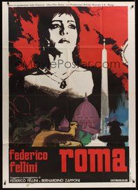 7p060 FELLINI'S ROMA Italian 1p R70s Italian Federico classic, the fall of the Roman Empire!