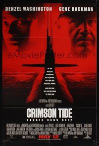 7r170 CRIMSON TIDE advance DS 1sh '95 Denzel Washington, Gene Hackman, cool submarine image!