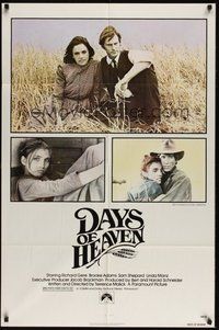 7r185 DAYS OF HEAVEN 1sh '78 Richard Gere, Brooke Adams, directed by Terrence Malick!