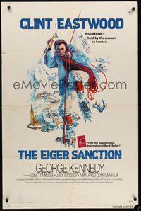 7r220 EIGER SANCTION int'l 1sh '75 Clint Eastwood's lifeline was held by the assassin he hunted!