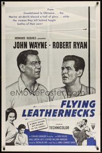 7r267 FLYING LEATHERNECKS military 1sh R60s air-devils John Wayne & Robert Ryan, Howard Hughes