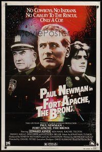 7r272 FORT APACHE THE BRONX 1sh '81 Paul Newman, Edward Asner & Ken Wahl as New York City cops!