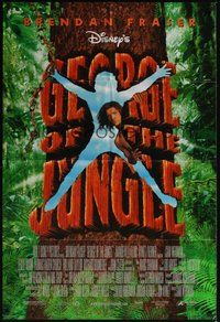 7r297 GEORGE OF THE JUNGLE DS 1sh '97 Brendan Fraser didn't watch out for that tree, Disney!