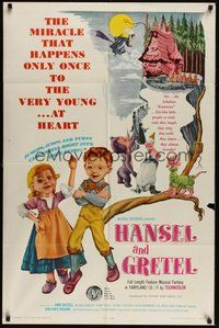 7r331 HANSEL & GRETEL 1sh R70 classic fantasy tale acted out by cool Kinemin puppets!