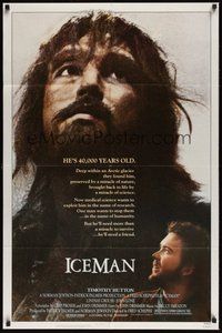 7r384 ICEMAN 1sh '84 Fred Schepisi, John Lone is an unfrozen 40,000 year-old neanderthal caveman!