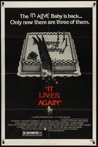 7r402 IT LIVES AGAIN 1sh '78 directed by Larry Cohen, now there are three of them!, wacky art!