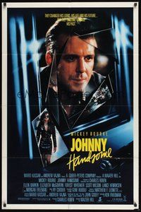 7r419 JOHNNY HANDSOME int'l 1sh '89 directed by Walter Hill, Mickey Rourke, Ellen Barkin!