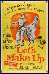 7r464 LET'S MAKE UP 1sh '56 Errol Flynn dances with Anna Neagle!